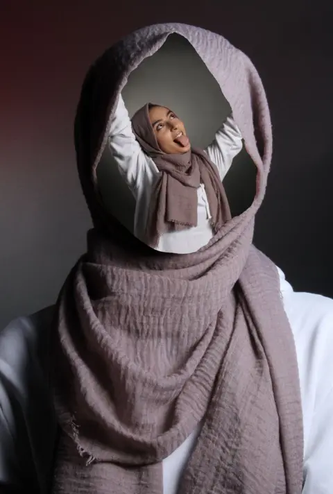 Shaheena Uddin A hijab is used as a frame for a face
