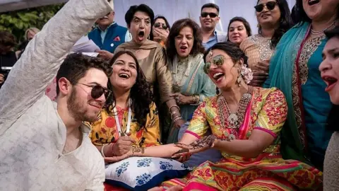 AFP/Raindrop Media Priyanka Chopra during wedding celebrations on 29 November 2018