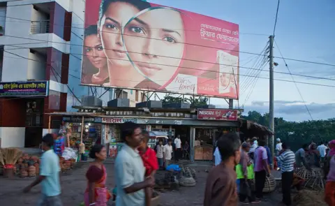 Getty Images A large billboard advertising skin lightening cream in Jessore, Bangladesh.