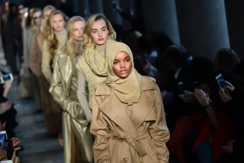 Getty Images Halima modelling for Max Mara in 2017