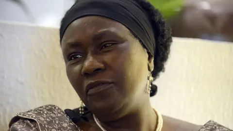 AFP Remi Sonaiya speaks on January 16, 2015 in Lagos
