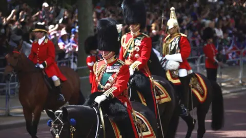 Reuters Prince Charles and Prince William on horseback during Trooping the Colour