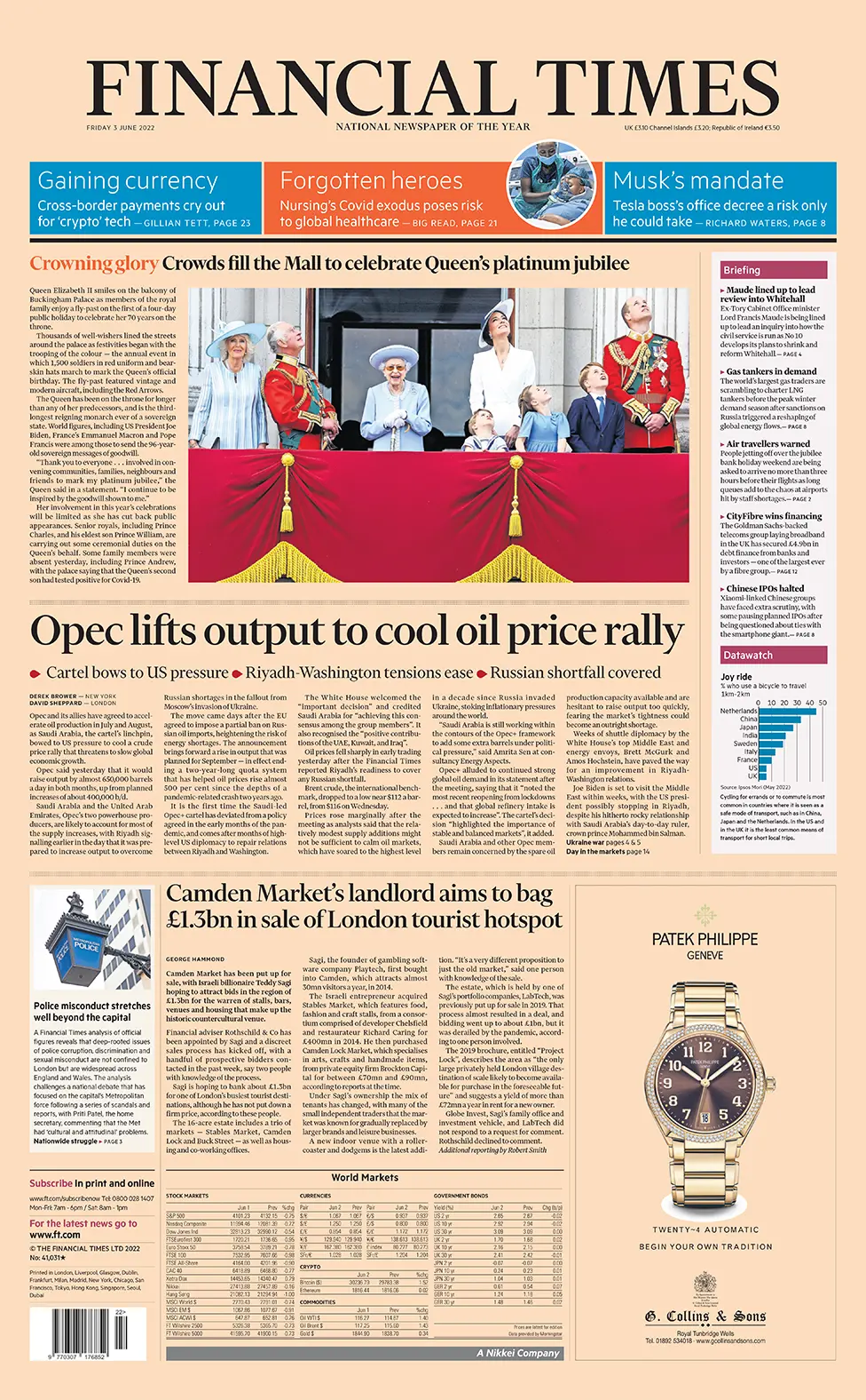 Financial Times front page