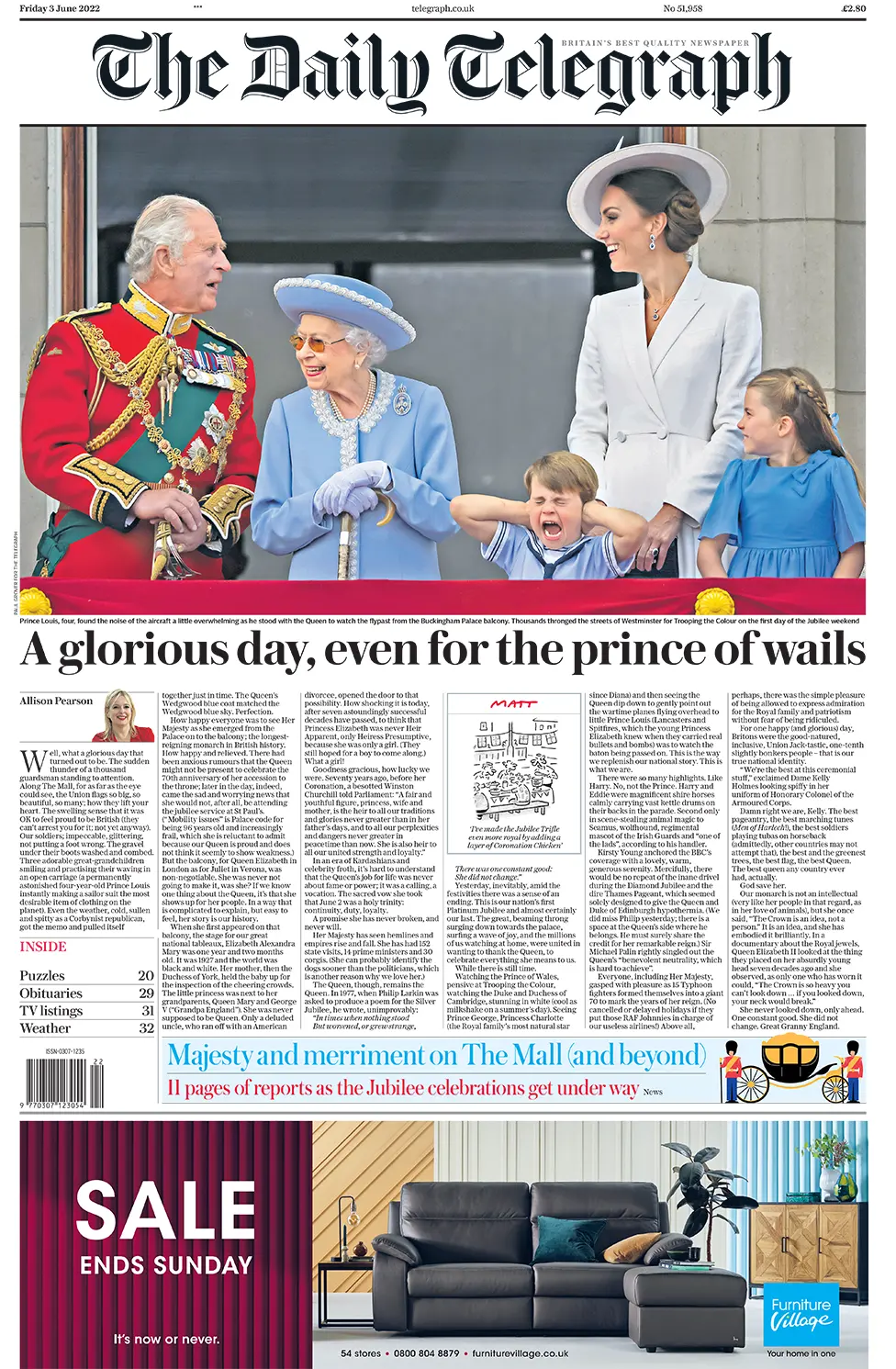 Telegraph front page