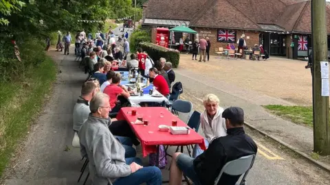 Dozens of people turned out in Petham for a street party