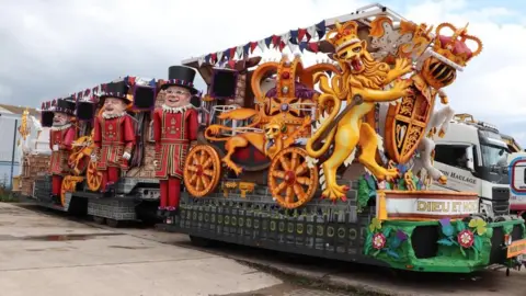 BBC Jubilee pageant cart