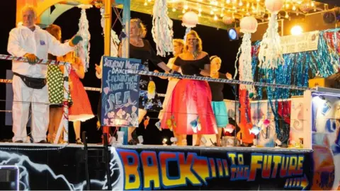 Jonathan Helps Back to the Future float