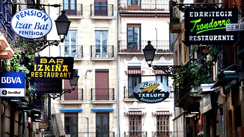 ilpo musto/Alamy San Sebastian's Old Town is filled with restaurants – and tourists (Credit: ilpo musto/Alamy)