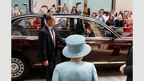 Martin Parr/Magnum Photos The Queen visits the Drapers’ Livery Hall for the 650th anniversary of the Drapers’ Company in 2014 (Credit: Martin Parr/Magnum Photos)