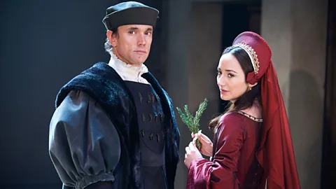 Alamy The stage version of Mantel’s Wolf Hall starred Ben Miles as Cromwell and Lydia Leonard as Anne Boleyn