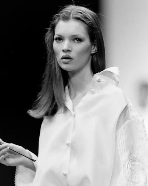 Getty Images By the mid-90s, the waif-like, grungy beauty of Kate Moss had arrived on the scene (Credit: Getty Images)
