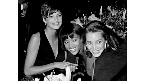 Getty Images Christy and Naomi became friends, and when Linda joined the gang they were christened 'The Trinity' by photographer Steven Meisel (Credit: Getty Images)