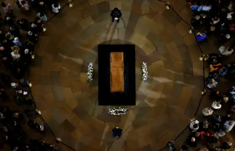Leah Millis/ Reuters Members of the public visit the late evangelist Billy Graham.